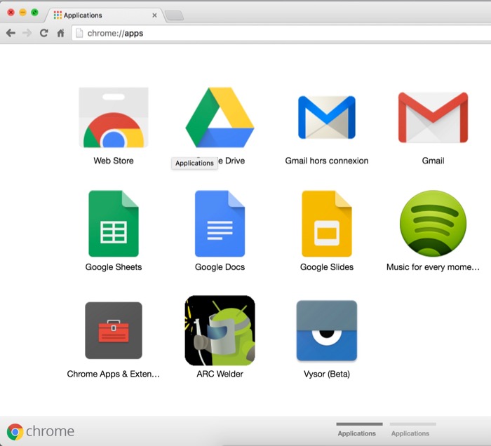 Vous serez toujours en mesure d’afficher la liste des applications dans Chrome
