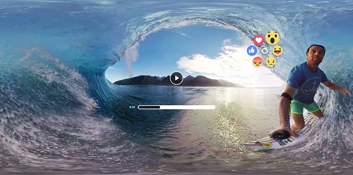 Interaction Facebook dans le Gear VR