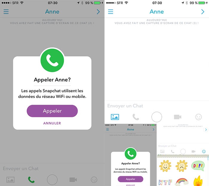 Snapchat Chat 2.0 : chat vidéo et partage de photos Snapchat Chat 2.0 : chat vidéo et partage de photos
