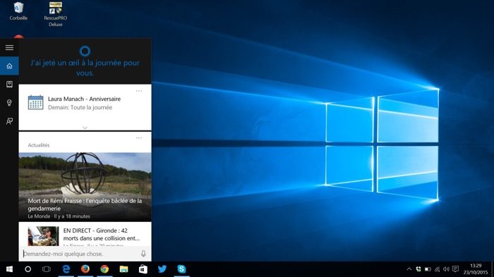 Pour désactiver Cortana c'est très simple