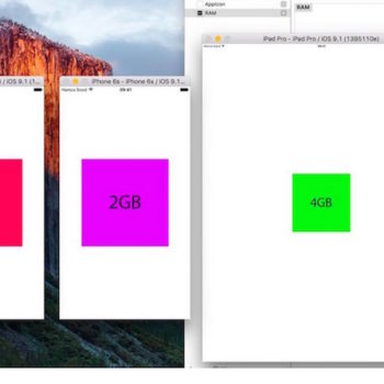 2 go de ram iphone 6s 4 go ipad pro 1