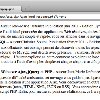 afficher des resultats instantanes en utilisant jquery xml et php 1