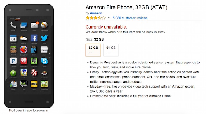 amazon abandonne fire phone 1