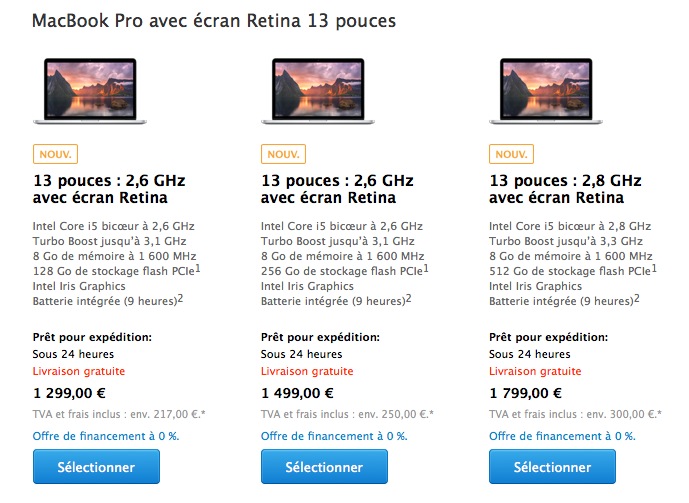 apple stimule la gamme de macbook pro avec de mineures mises a niveau 1