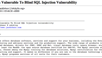 apres php net la base de donnees mysql com compromis par une injection sql 1