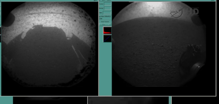ce sont les premieres images que curiosity a envoye a la nasa de mars 1