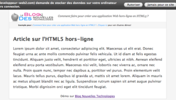comment faire pour creer une application web hors ligne en html5 1