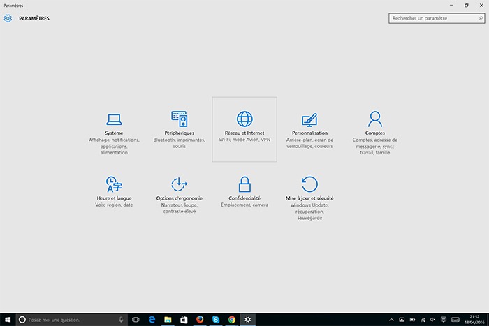 Bash sur Windows 10 : paramètres de Windows 10