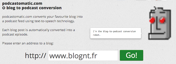 convertir un blog en podcast avec podcastomatic 1