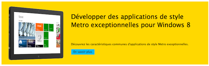 Créer facilement vos applications pour Windows 8 Metro