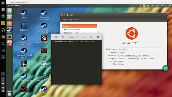 crouton executez ubuntu dans un onglet du navigateur dun chromebook 1