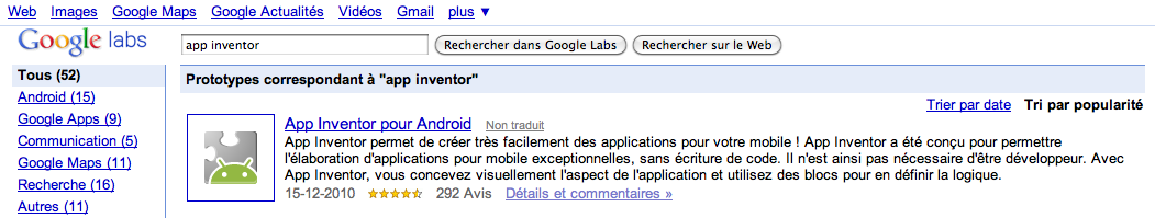 demonstration de google app inventor la creation d application android par glisser deposer 1