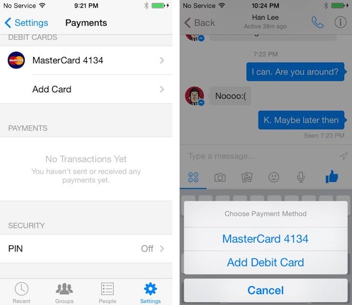 facebook messenger est pret pour les paiements mobiles entre amis 1