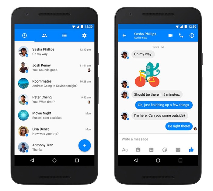 facebook messenger passe au material design 1