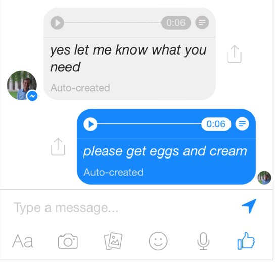 facebook messenger transcription vocale 1