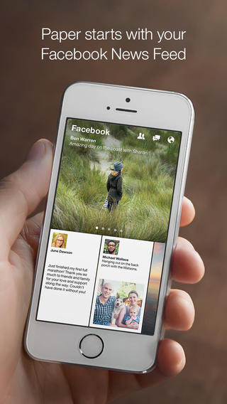 facebook paper est disponible si vous avez un iphone meme en dehors des us 1