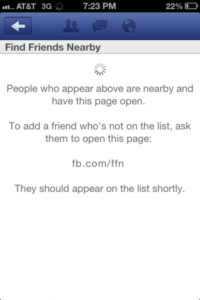 facebook supprime rechercher des amis a proximite car ce netait pas un communique officiel 1