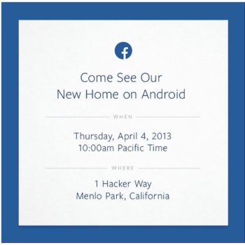 facebook va tenir un evenement special android buzz de son propre telephone ou os 3