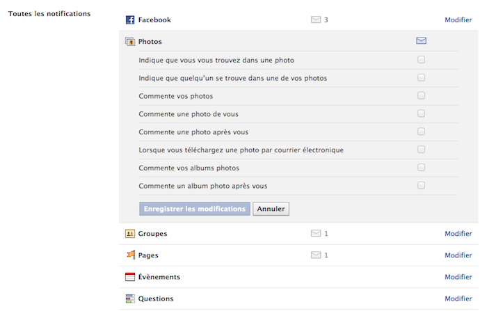 Facebook vous donne plus d’options pour la gestion de vos notifications