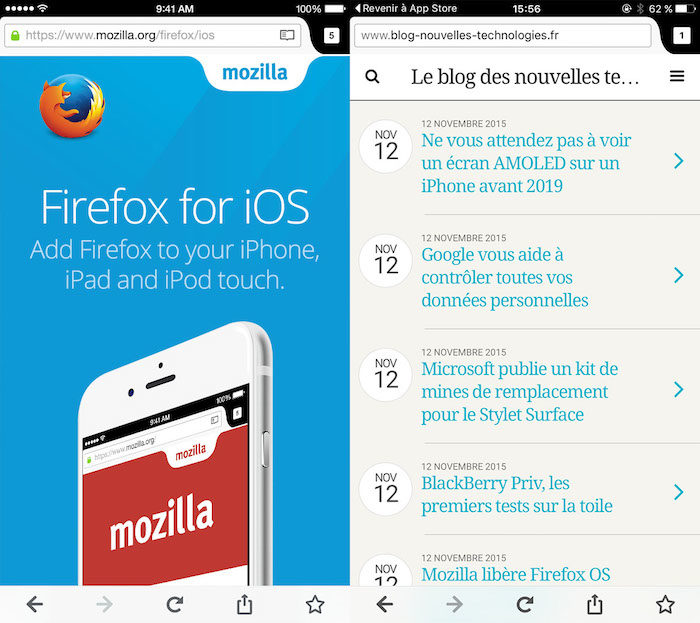 Vous pouvez maintenant utiliser Firefox sur un iPhone ou un iPad