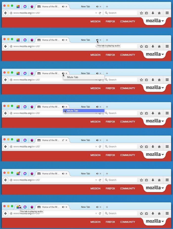 Firefox va permettre de savoir quel onglet joue de la musique