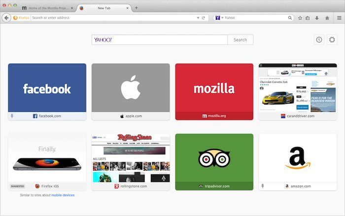 Firefox va scanner votre historique pour la suggestion de publicités