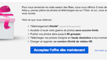 flickr vous offre 3 mois gratuits pour son service pro 1