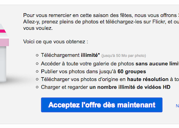 flickr vous offre 3 mois gratuits pour son service pro 1