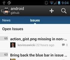 github sur android vous permet de garder un oeil sur tous vos projets depuis votre mobile 1