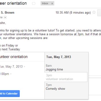 gmail lance une integration plus etroite avec agenda 1