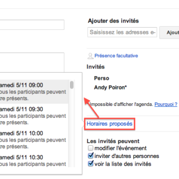 google agenda lance une nouvelle fonctionnalite horaires proposes 1