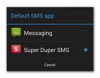 google devoile que android 4 4 kitkat necessitera de choisir une application sms par defaut 1