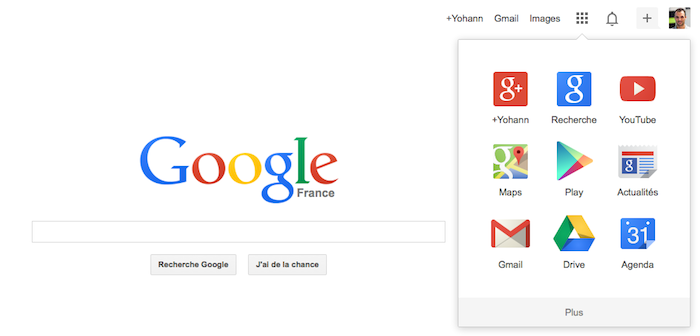 google devoile son nouveau logo et sa barre de navigation avec un lanceur dapplications 1