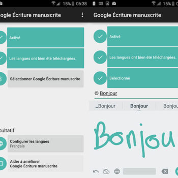 google ecriture manuscrite android 1