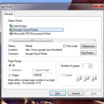 google lance cloud print tools pour windows 1
