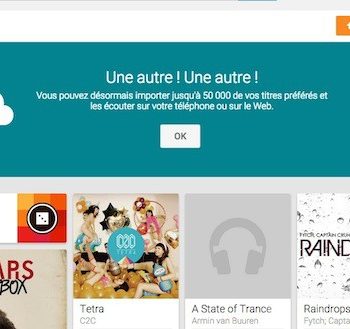 google play musique stockage 50 000 chansons 1