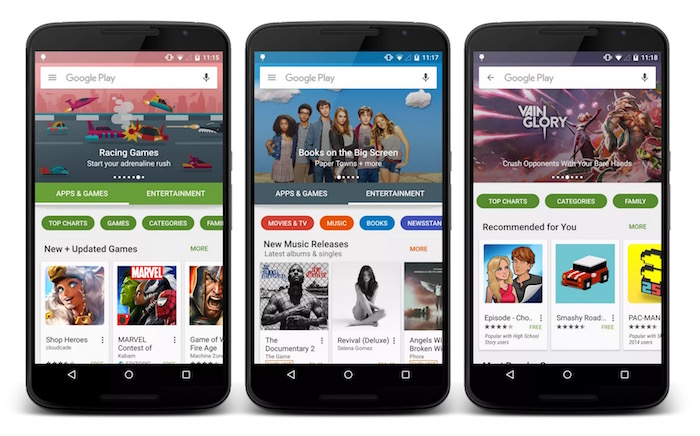 google play store redesign 1