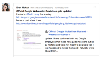 google pourrait bientot mettre a jour ses conseils aux webmasters 1