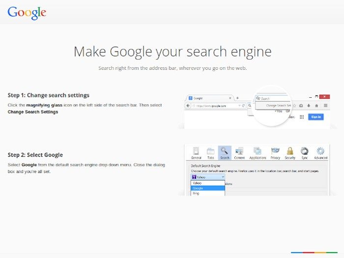 Google pousse les utilisateurs de Firefox à abandonner Yahoo