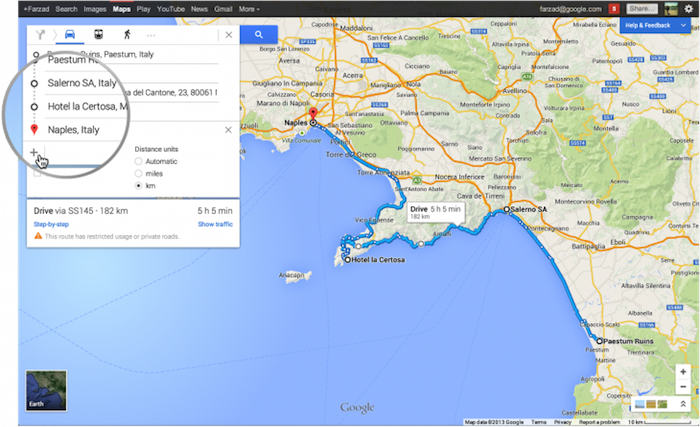 google pousse une mise a jour sur google maps permettant lajout de multiples etapes 1