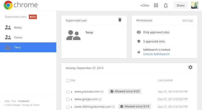 Google présente aux utilisateurs en mode supervisé pour Chrome OS
