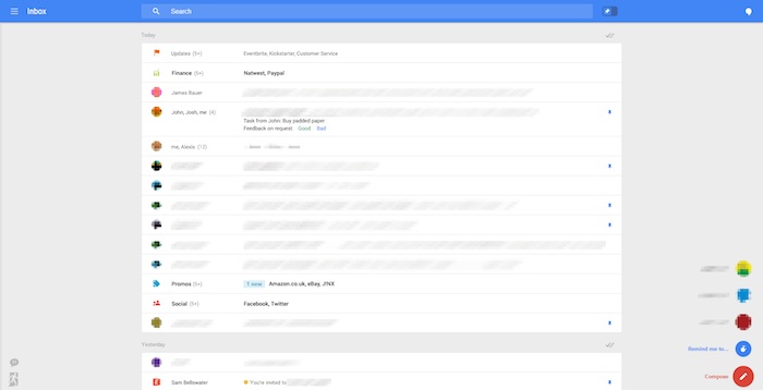 google semble tester une magnifique refonte de gmail 1