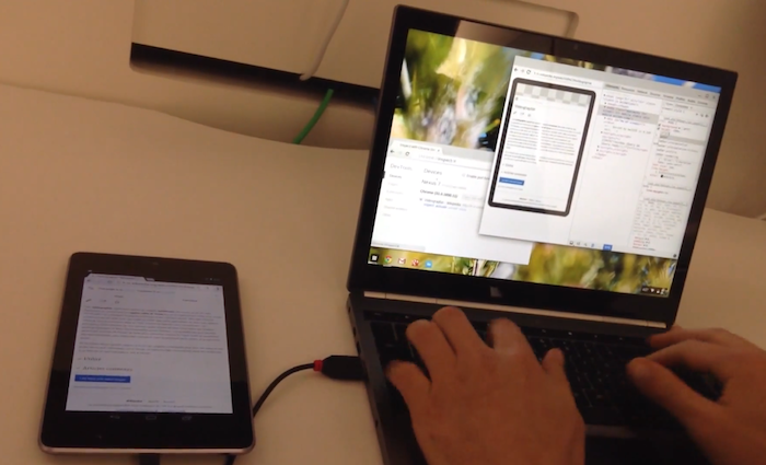 google teste screencasting pour les appareils android en utilisant chrome devtools 1