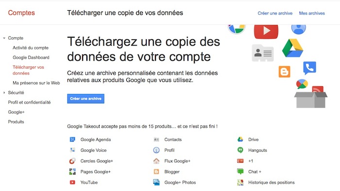 google vous permet desormais de telecharger vos donnees de agenda et gmail voici comment 1