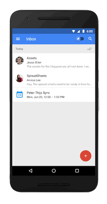 Inbox by Gmail groupe maintenant les événements des agendas et les newsletters