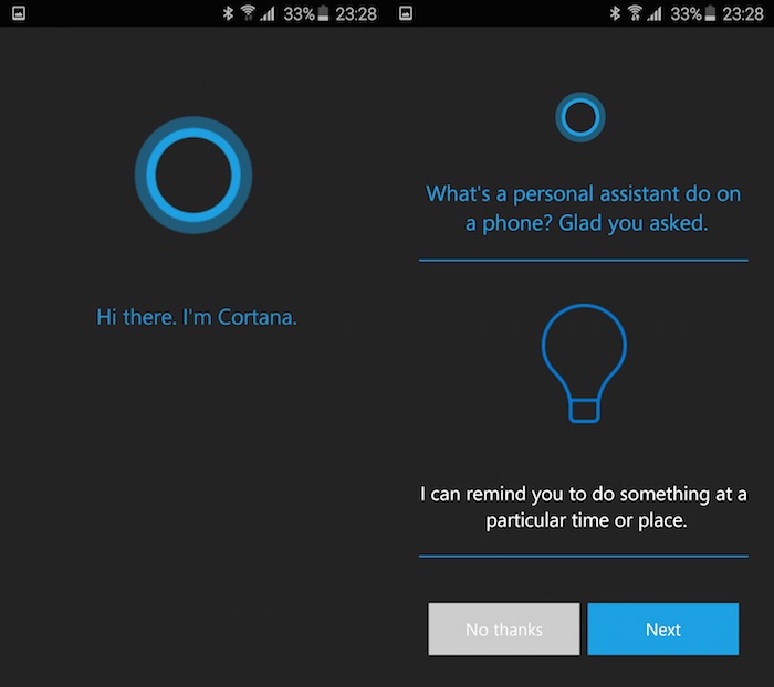 installer version beta cortana android 1