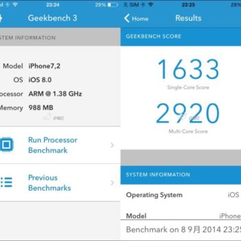 iphone 6 il apparait dans geekbench 1