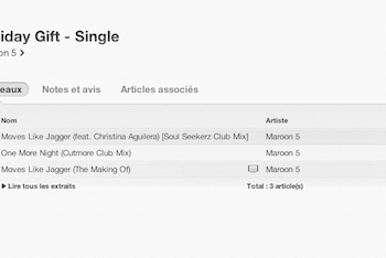 jour 1 12 jours itunes maroon 5 en telechargement sur itunes 1