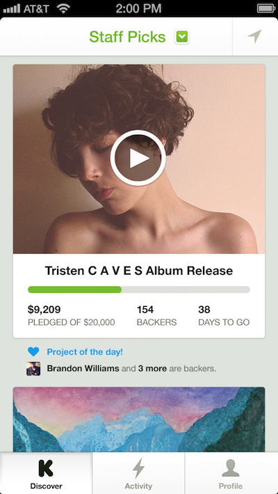 kickstarter arrive sur votre mobile ios en premier 1