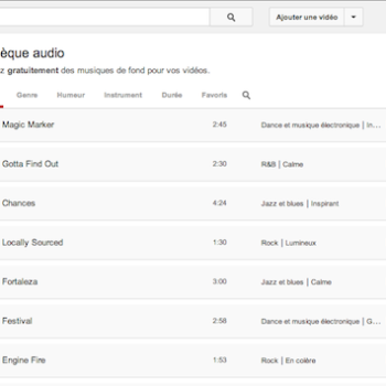 la nouvelle galerie audio de youtube proposer 150 titres libres de droits a utiliser nimporte ou 1